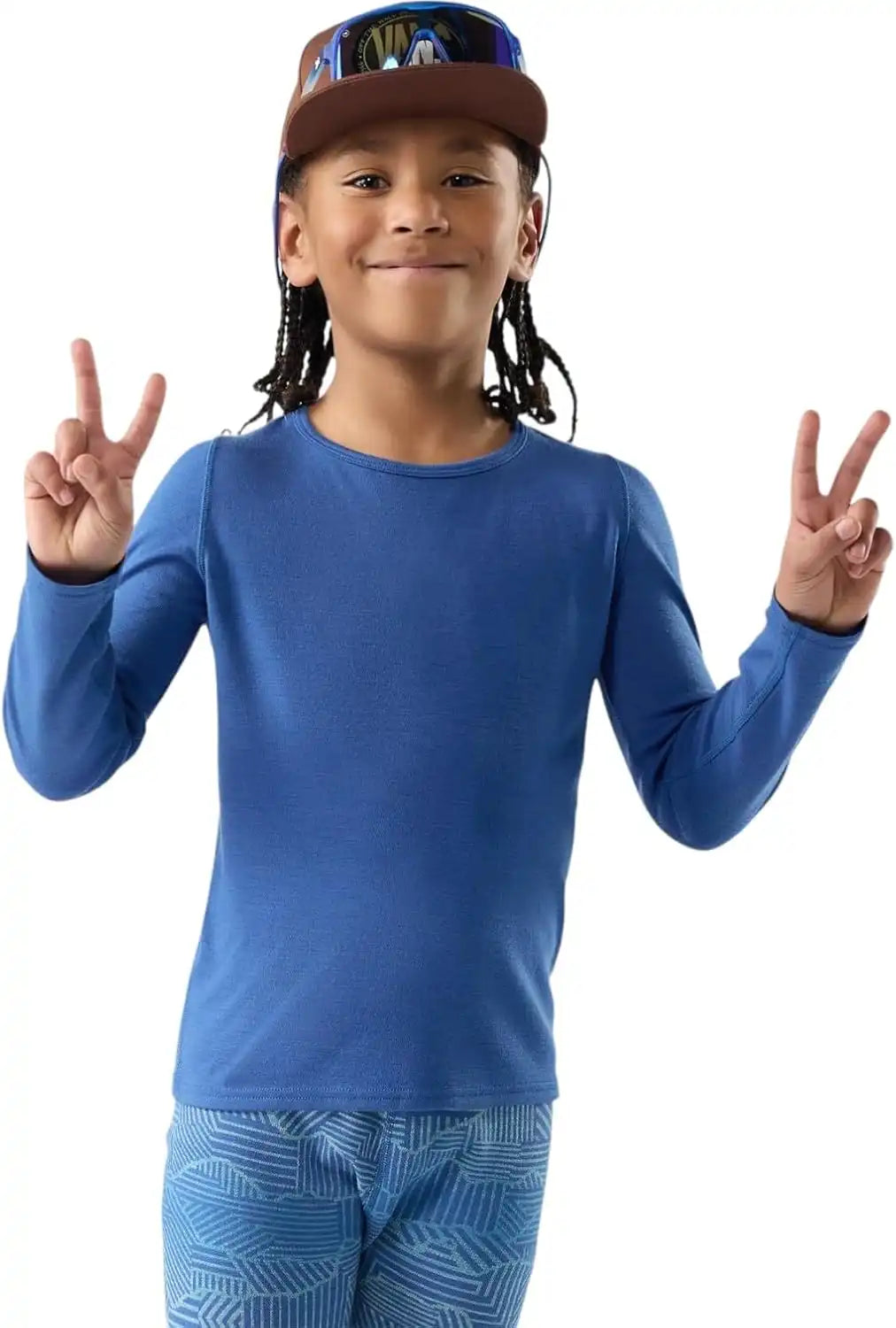Smartwool Kid's Classic Thermal Merino Base Layer Crew for Boys and Girls