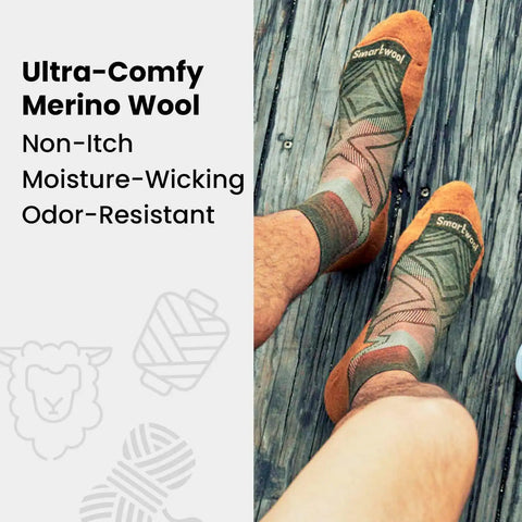 Smartwool Mens Run Cold Weather Targeted Cushion Crew Socks