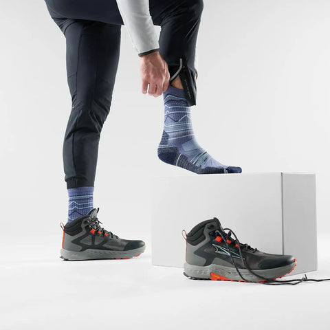 Smartwool Men's Hike Light Mountain Range Pattern Crew Socks