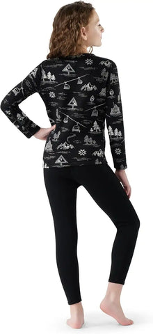 Smartwool Kid's Classic Thermal Merino Base Layer Crew for Boys and Girls