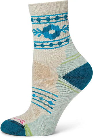 Smartwool Womens Hike Light Cushion Retro Floral Mid Crew Socks