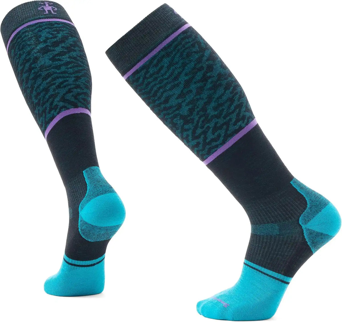 Smartwool Men's Snowboard Targeted Cushion Retro Line Over The Calf Socks