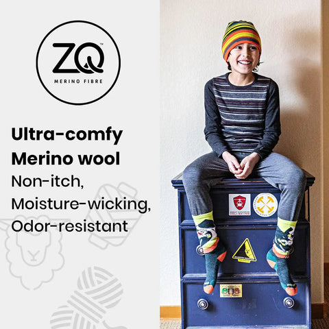 Smartwool Kid's Classic Thermal Merino Base Layer Crew for Boys and Girls