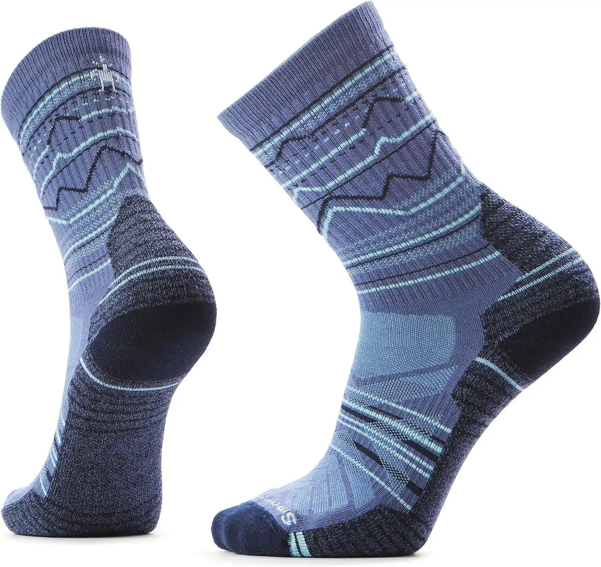 Smartwool Men's Hike Light Mountain Range Pattern Crew Socks